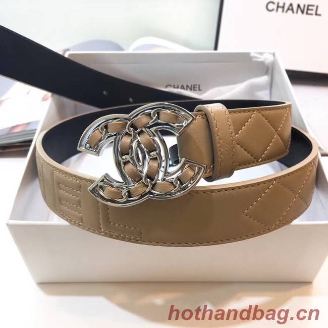 Chanel Calf Leather Belt Wide with 32mm 56606