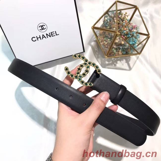 Chanel Calf Leather Belt Wide with 30mm 56613