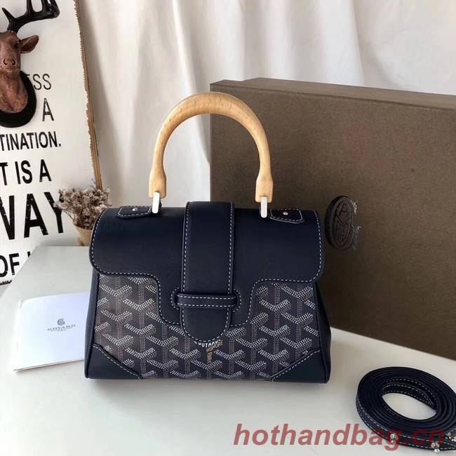 Goyard Calfskin Leather Mini Tote Bag 9955 dark blue