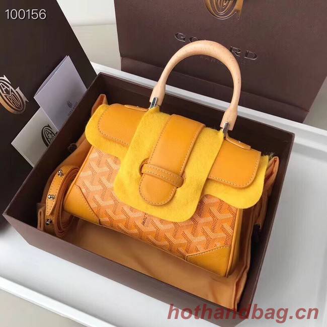 Goyard Calfskin Leather Mini Tote Bag 9955 yellow