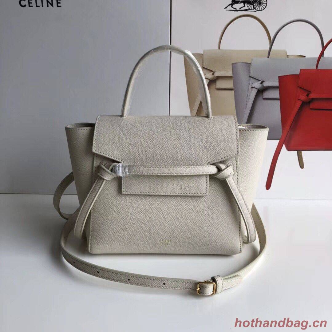 Celine NANO BELT BAG IN GRAINED CALFSKIN 99970 Offwhite