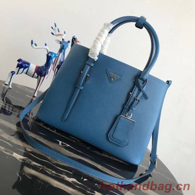 Prada Saffiano original Leather Tote Bag BN2838 blue