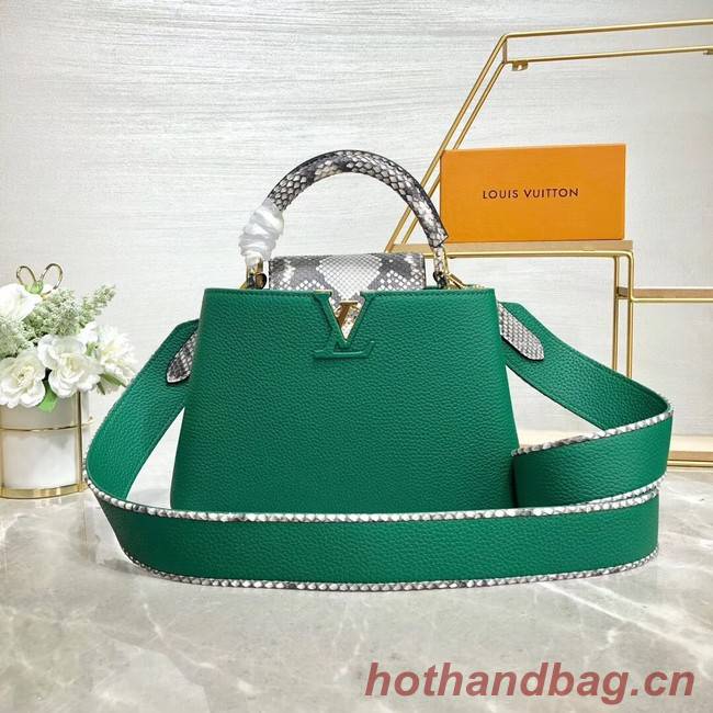 Louis vuitton original taurillon leather Capucines BB M48865 green