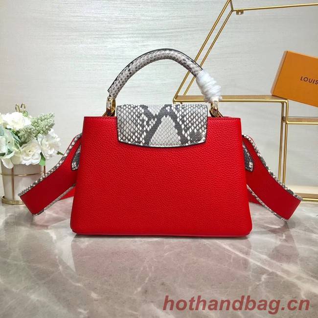 Louis vuitton original taurillon leather Capucines BB M48865 red