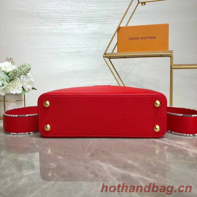 Louis vuitton original taurillon leather Capucines BB M48865 red