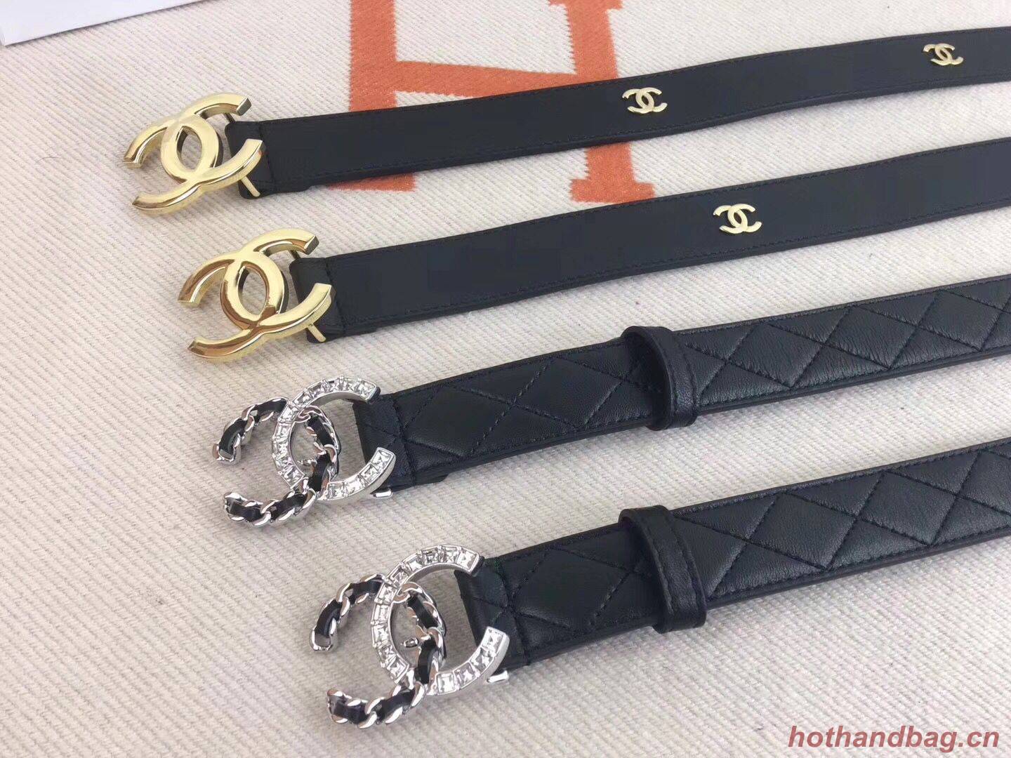 Chanel Calf Leather Belt Wide with 30mm 56610