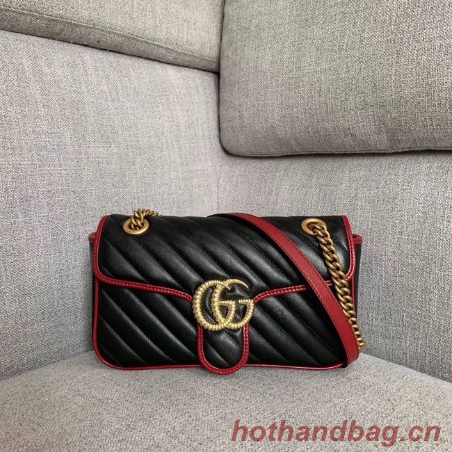 Gucci GG Marmont small shoulder bag 443497 black