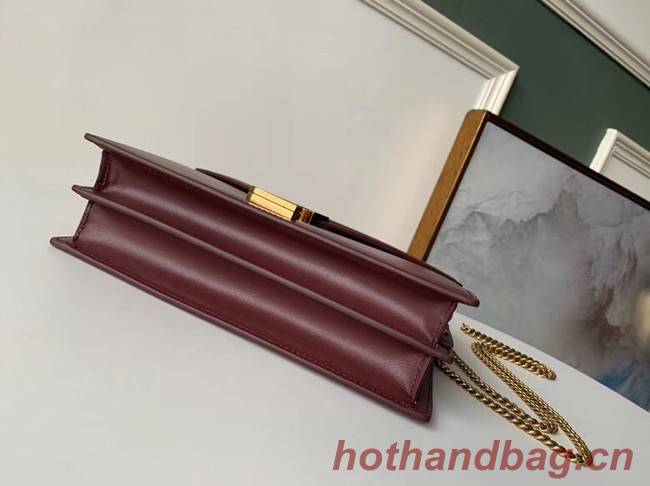 SAINT LAURENT Cassandra leather shoulder bag 532750 Burgundy