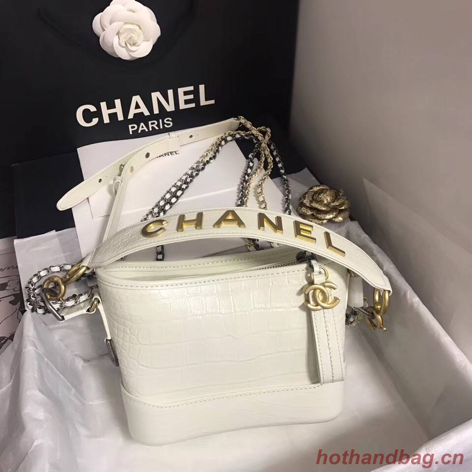 Chanel gabrielle small hobo bag A91810 white