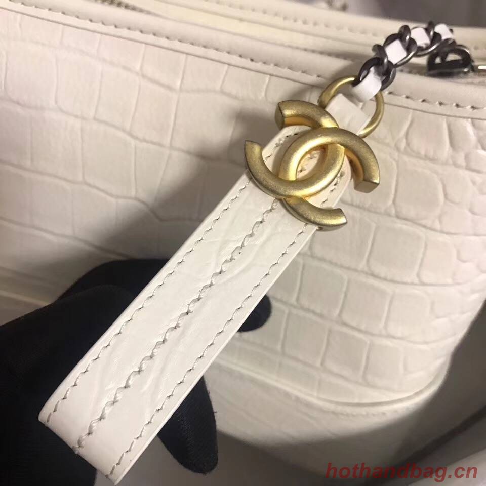 Chanel gabrielle small hobo bag A91810 white