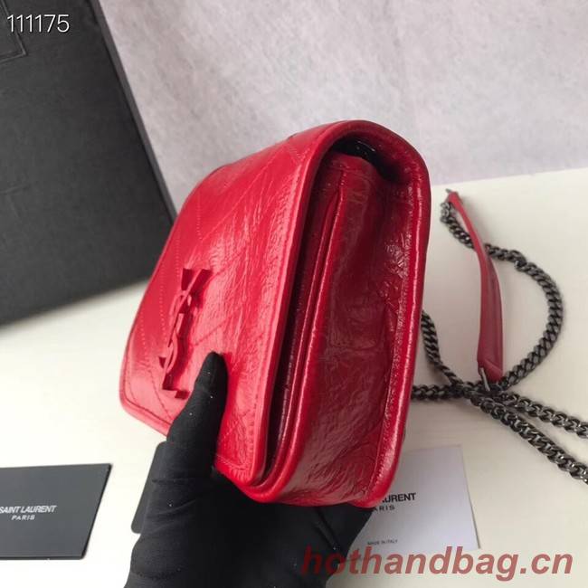 SAINT LAURENT Niki Mini leather shoulder bag 03743 red