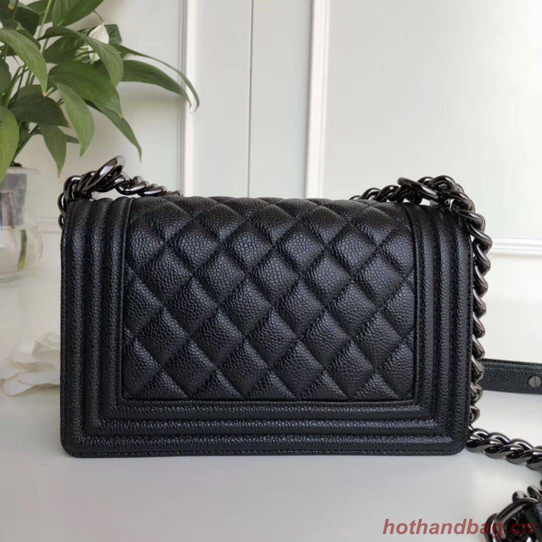 Boy Chanel Flap Shoulder Bag Leather A67085 black