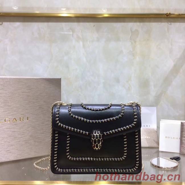 BVLGARI mini Shoulder Bag Calfskin Leather BG22889 black