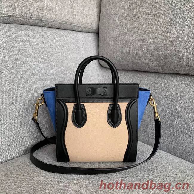 CELINE NANO LUGGAGE BAG IN LAMINATED LAMBSKIN 189243-3