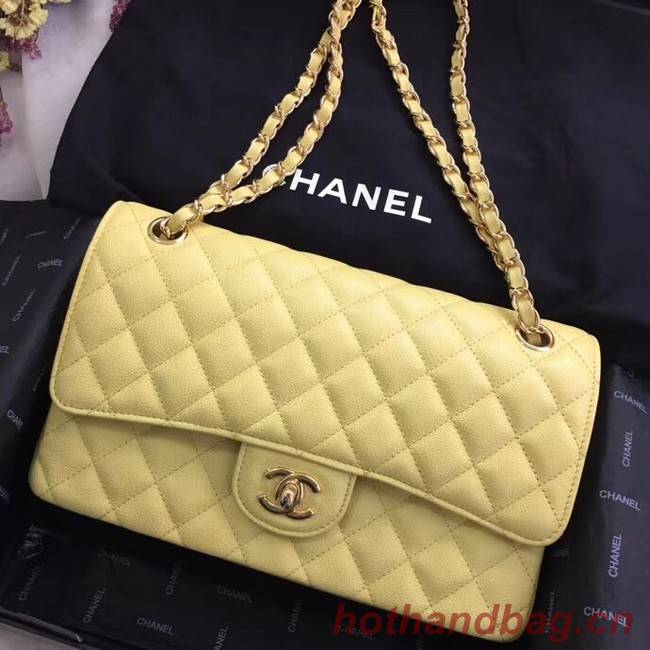 Chanel Calfskin & Gold-Tone Metal A01112 yellow