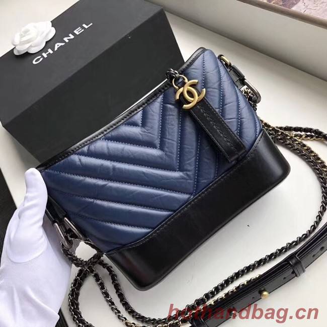 Chanel gabrielle small hobo bag A91810 blue&black