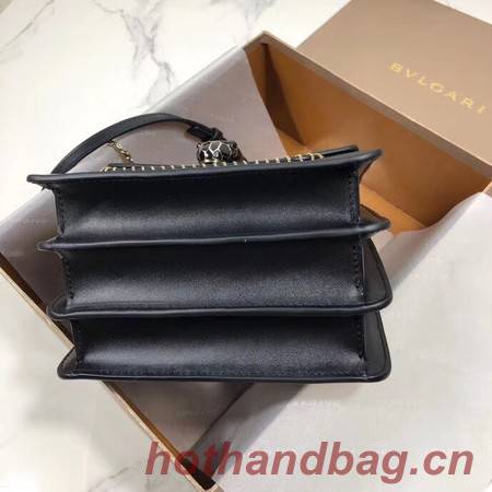 Bvlgari Serpenti Forever leather small crossbody bag B286999 black