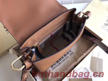 BURBERRY Hampshire vintage check leather cross-body bag 6101 brown