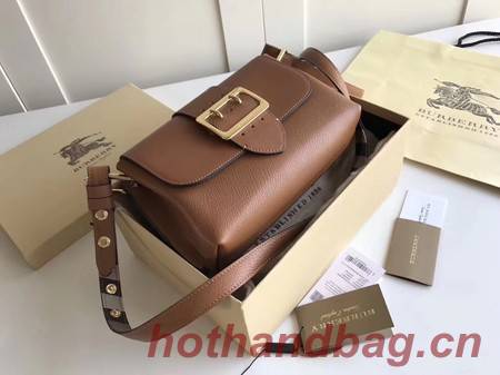 BURBERRY Hampshire vintage check leather cross-body bag 6101 brown