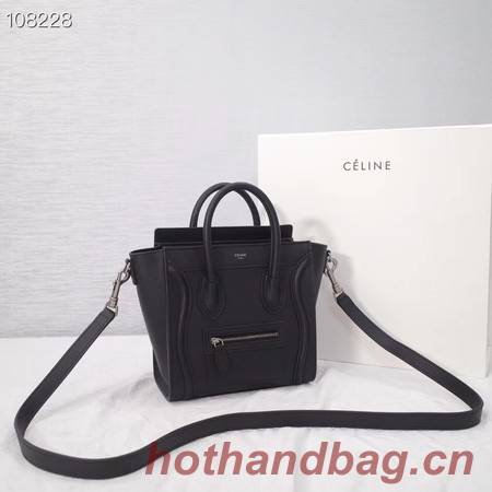 CELINE NANO LUGGAGE BAG IN LAMINATED LAMBSKIN 189244-7