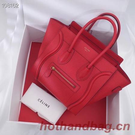 CELINE MICRO LUGGAGE HANDBAG IN LAMINATED LAMBSKIN 167793-11