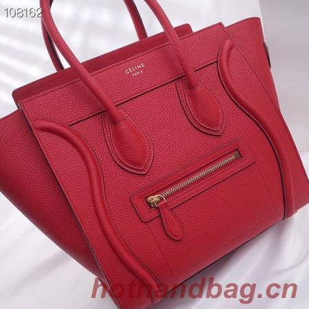 CELINE MICRO LUGGAGE HANDBAG IN LAMINATED LAMBSKIN 167793-11