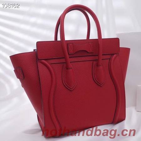 CELINE MICRO LUGGAGE HANDBAG IN LAMINATED LAMBSKIN 167793-11