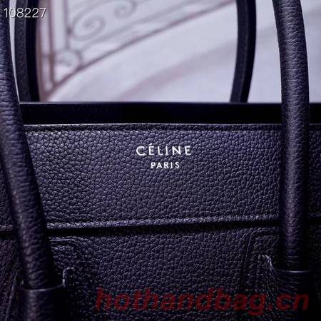 CELINE MICRO LUGGAGE HANDBAG IN LAMINATED LAMBSKIN 167793-7