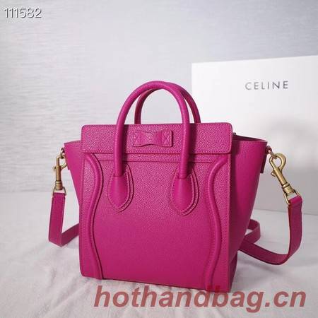 CELINE NANO LUGGAGE BAG IN LAMINATED LAMBSKIN 189244-23