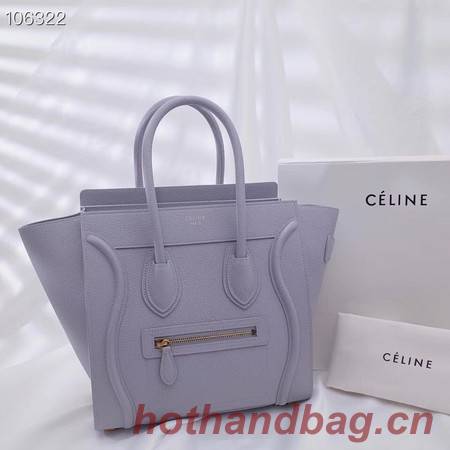 CELINE MICRO LUGGAGE HANDBAG IN LAMINATED LAMBSKIN 167793-19