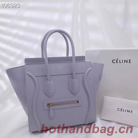 CELINE MICRO LUGGAGE HANDBAG IN LAMINATED LAMBSKIN 167793-19