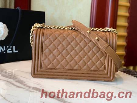 Boy Chanel Flap Bag Original Leather A67086 brown