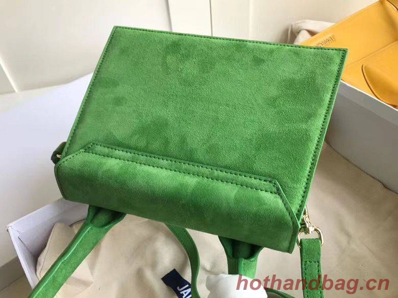 Jacquemus Original Velvet Leather Top Handle Bag J76235 Green