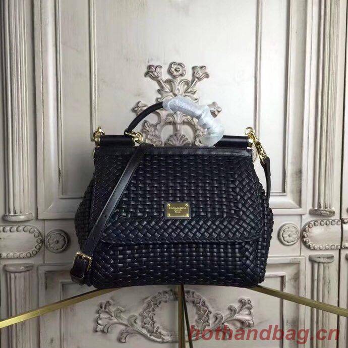 Dolce & Gabbana Origianl Wicker Bag DG8632 Black