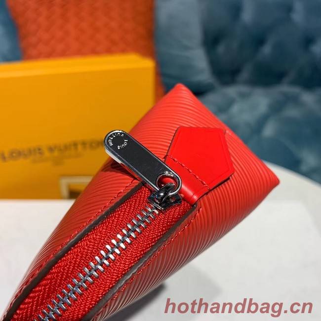 Louis vuitton original Epi Leather COSMETIC POUCH PM M52030 Coquelicot