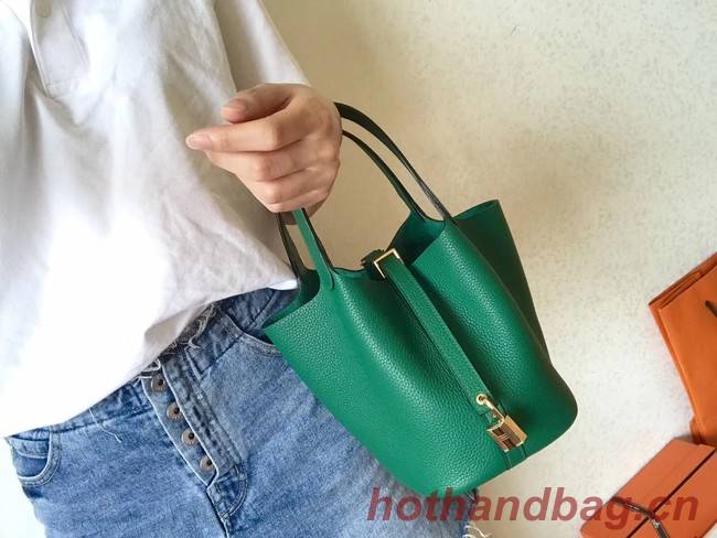 Hermes Picotin Lock PM Bags Original Leather H8688 green