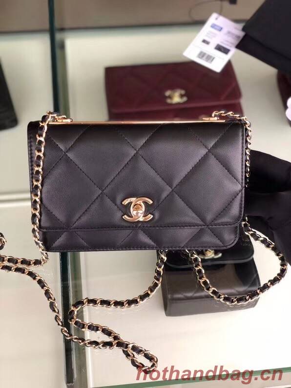 Chanel flap bag Lambskin & Gold-Tone Metal 3798 black