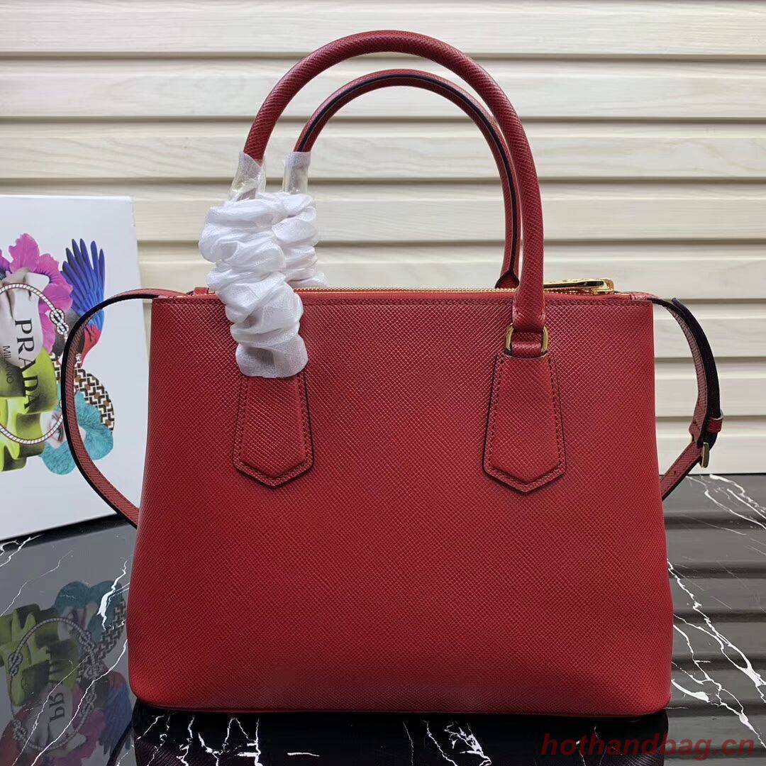 Prada Galleria Saffiano Leather Bag 1BA232 Red