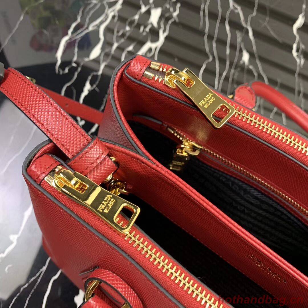 Prada Galleria Saffiano Leather Bag 1BA232 Red