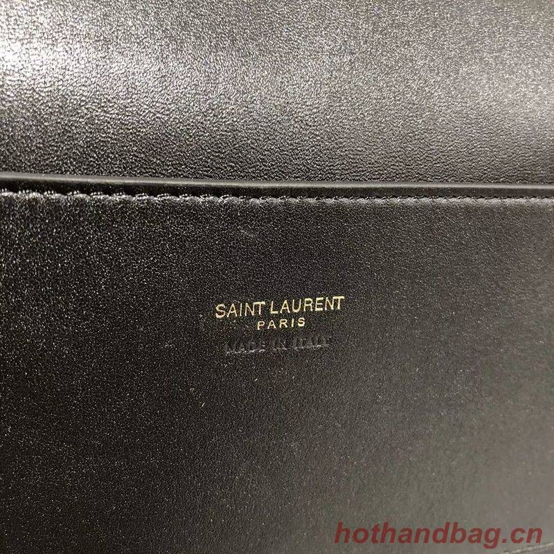 Yves Saint Laurent Double Skin Use Original Leather Shoulder Bag Y553804 Black