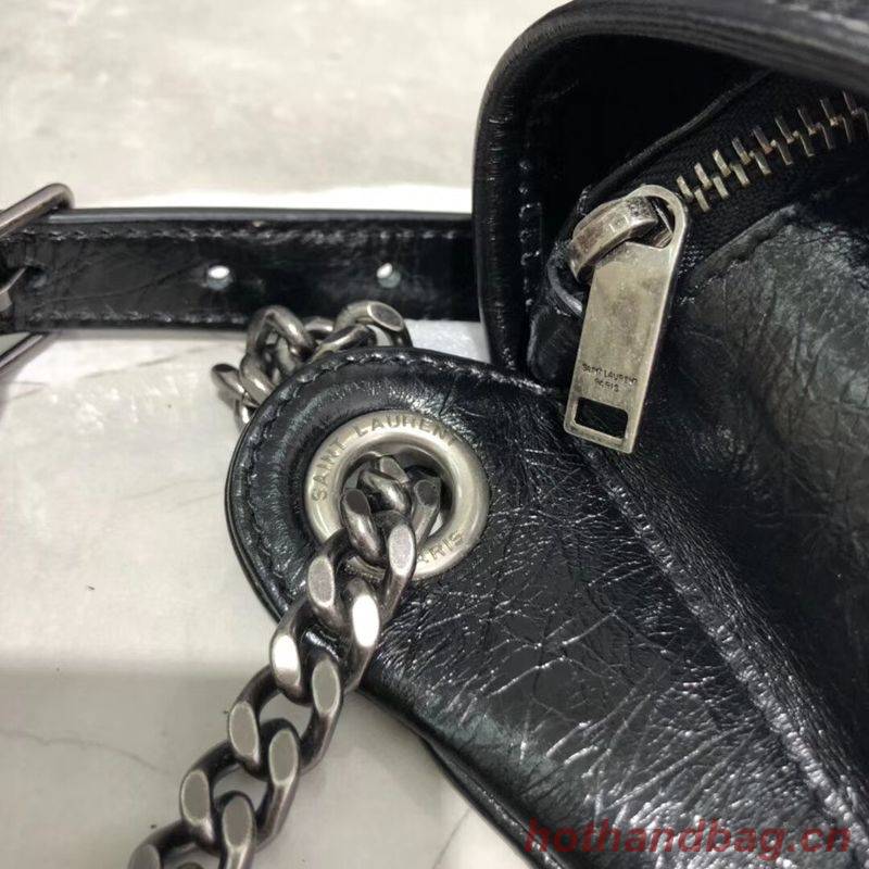 Yves Saint Laurent Niki Leather Shoulder Bag Y577124 Black