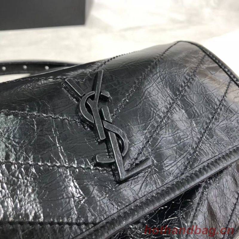 Yves Saint Laurent Niki Leather Shoulder Bag Y577124 Black