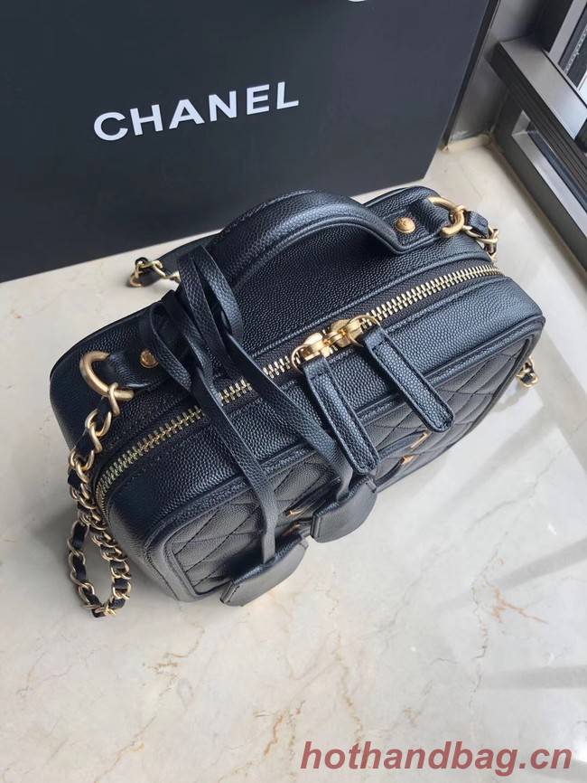 Chanel Original Leather Medium Cosmetic Bag 93443 Black