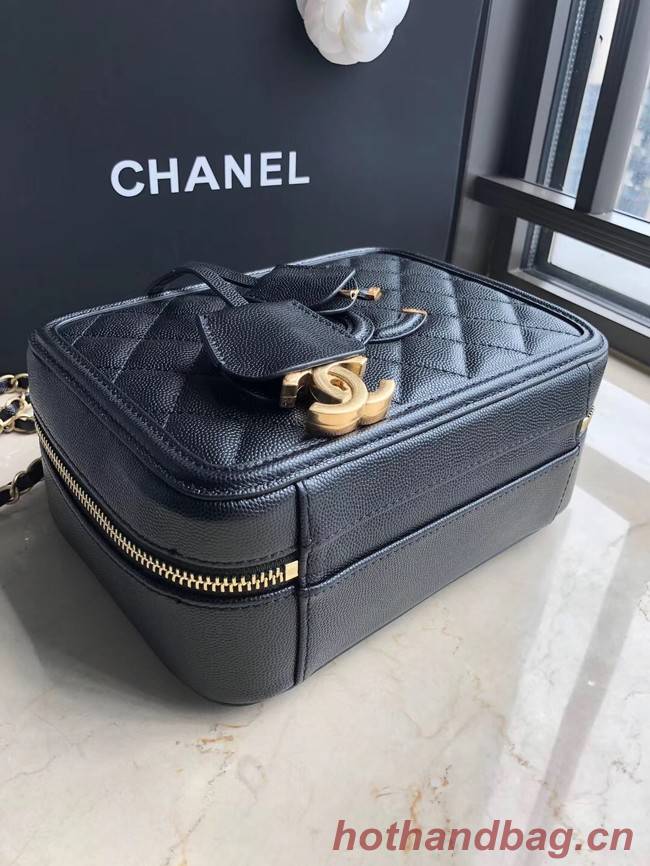 Chanel Original Leather Medium Cosmetic Bag 93443 Black