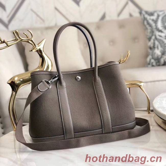 Hermes Garden Party 36cm Tote Bags Original Leather A3698 Grey