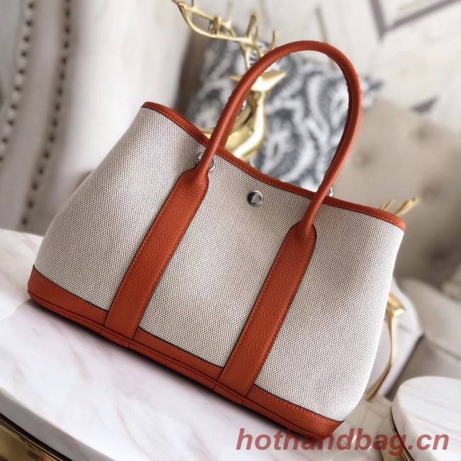 Hermes Garden Party 36cm Tote Bags Original Leather H3698 Orange