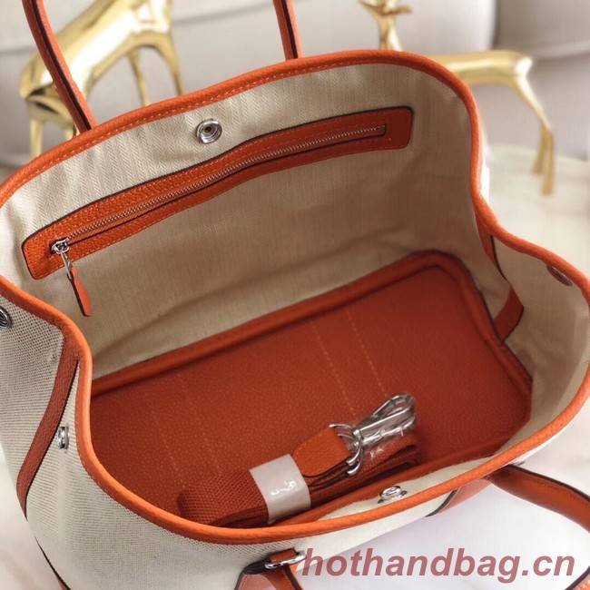 Hermes Garden Party 36cm Tote Bags Original Leather H3698 Orange