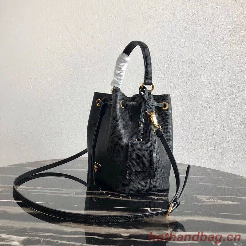 Prada Galleria Saffiano Leather Bag 1BE032 Black