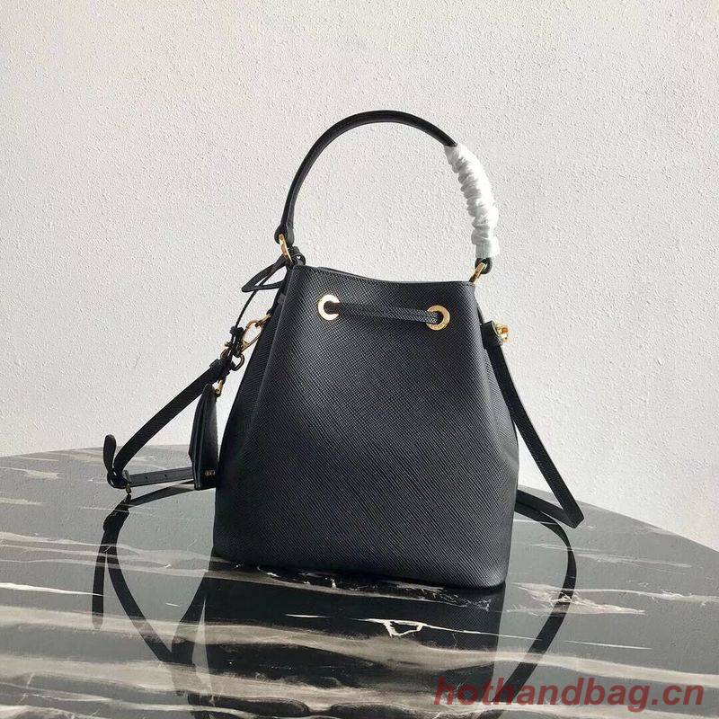 Prada Galleria Saffiano Leather Bag 1BE032 Black