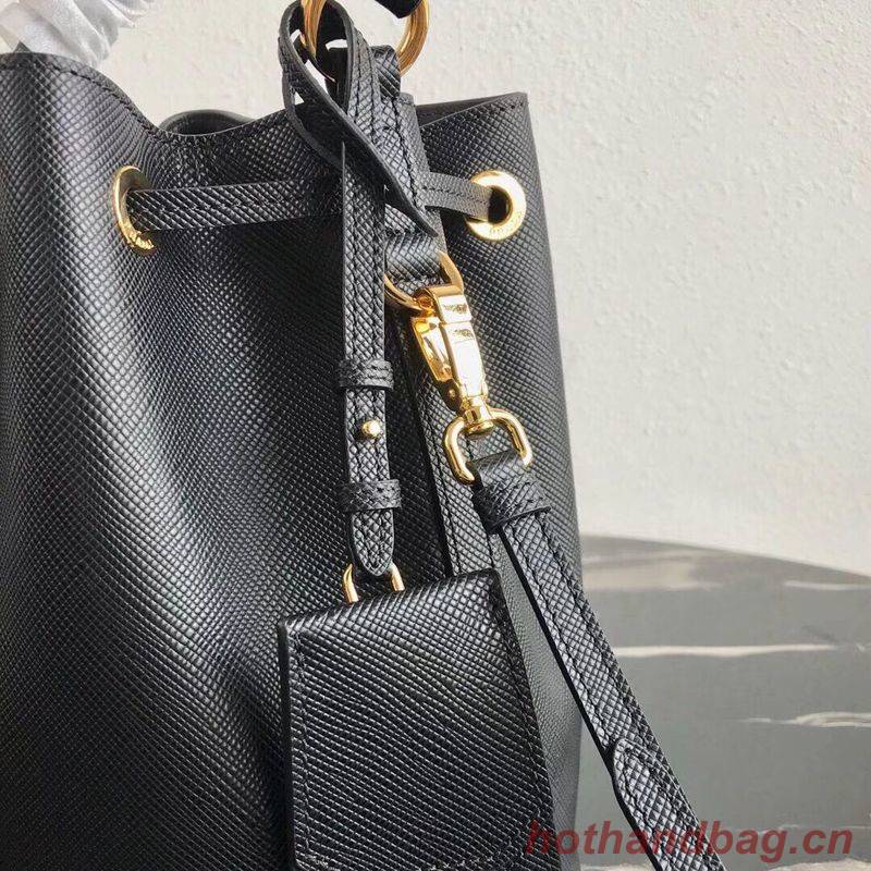 Prada Galleria Saffiano Leather Bag 1BE032 Black